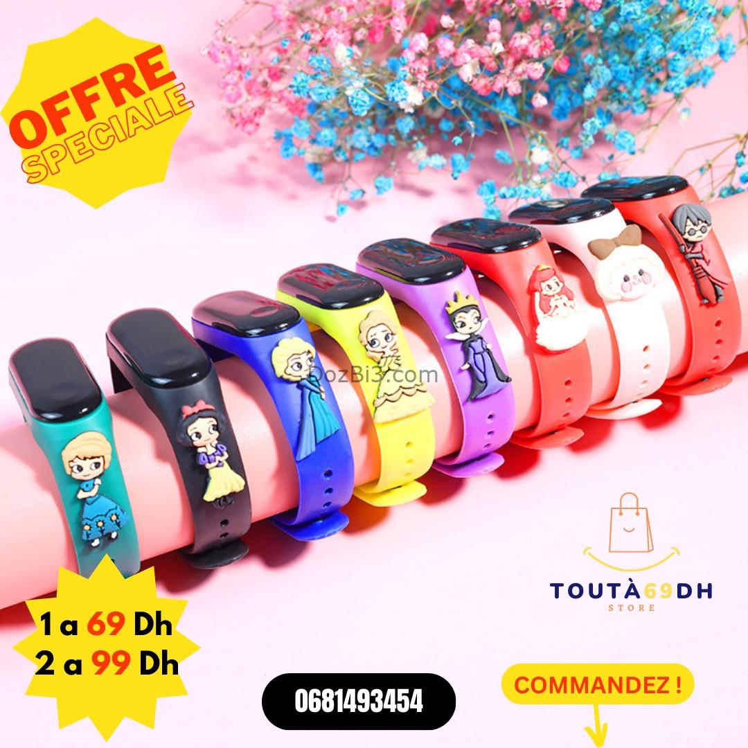 Montre LED 🛑 Tactile pour filles et garçons, +212