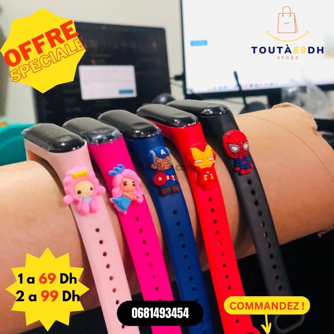 Montre LED 🛑 Tactile pour filles et garçons, +212