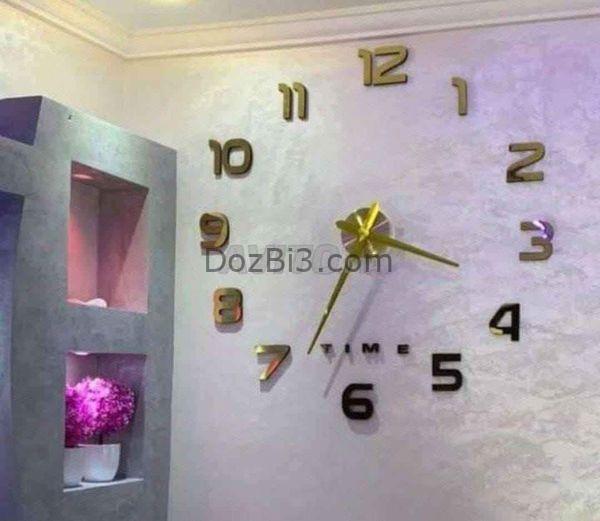 ساعة الحائط ثلاثية الأبعادالححم الكبير