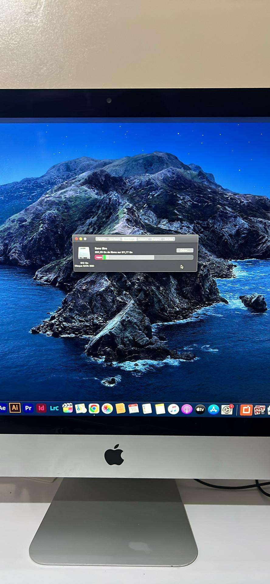 iMac 27 pouce model ( fin 2012) slim processeur i5 /16 gb ram / 512 SSD