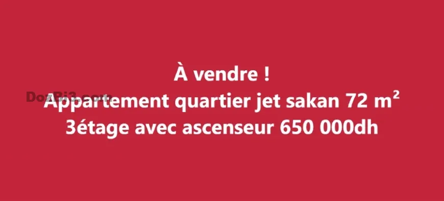 Appartement à vendre jet sakan