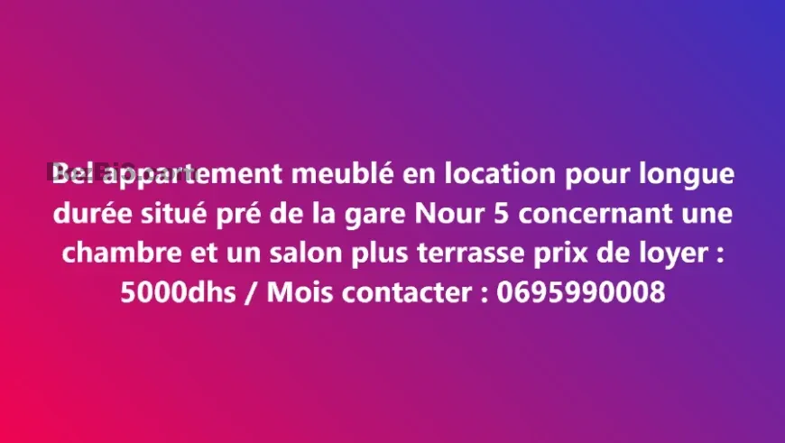 appartement meublé en location la gare Nour 5