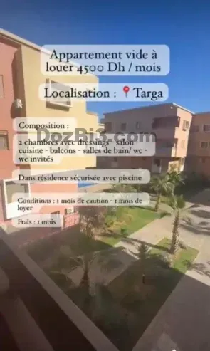 APPARTEMENT VIDE À LOUER Targa