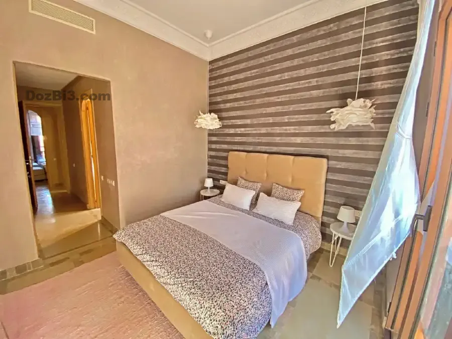 LOCATION D’UN MAGNIFIQUE APPARTEMENT MEUBLÉ – JARDIN DE L’ATLAS