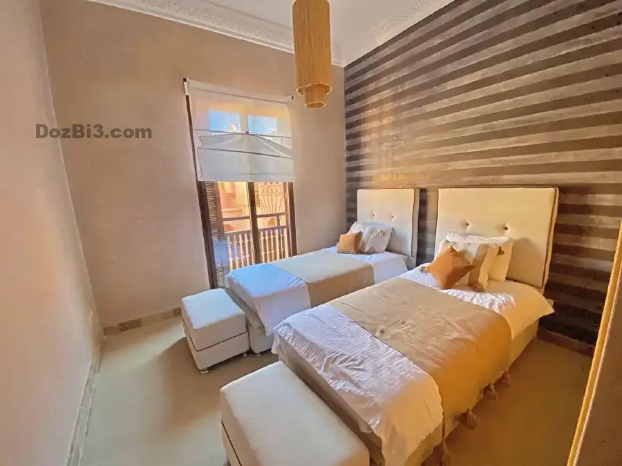 LOCATION D’UN MAGNIFIQUE APPARTEMENT MEUBLÉ – JARDIN DE L’ATLAS