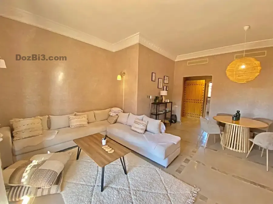 LOCATION D’UN MAGNIFIQUE APPARTEMENT MEUBLÉ – JARDIN DE L’ATLAS