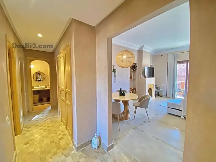 LOCATION D’UN MAGNIFIQUE APPARTEMENT MEUBLÉ – JARDIN DE L’ATLAS