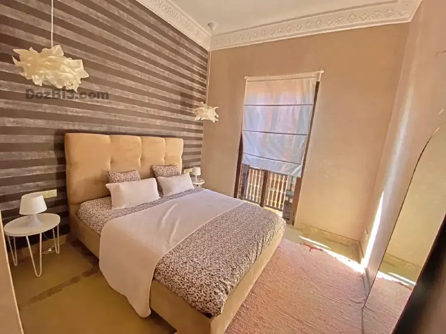 LOCATION D’UN MAGNIFIQUE APPARTEMENT MEUBLÉ – JARDIN DE L’ATLAS