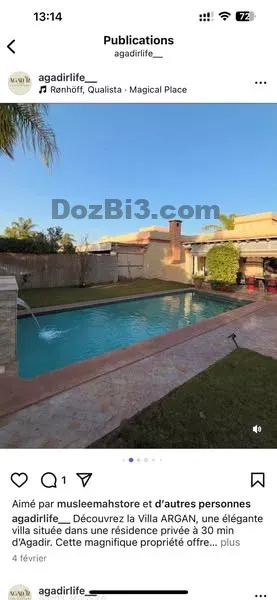 Villa Argan avec piscine privée – proche Agadir