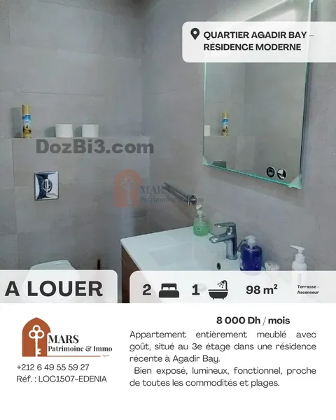 appartement à louer Agadir Bay – meublé