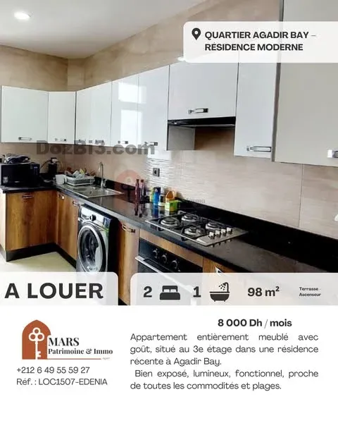 appartement à louer Agadir Bay – meublé