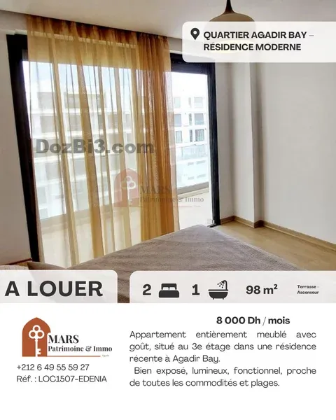 appartement à louer Agadir Bay – meublé