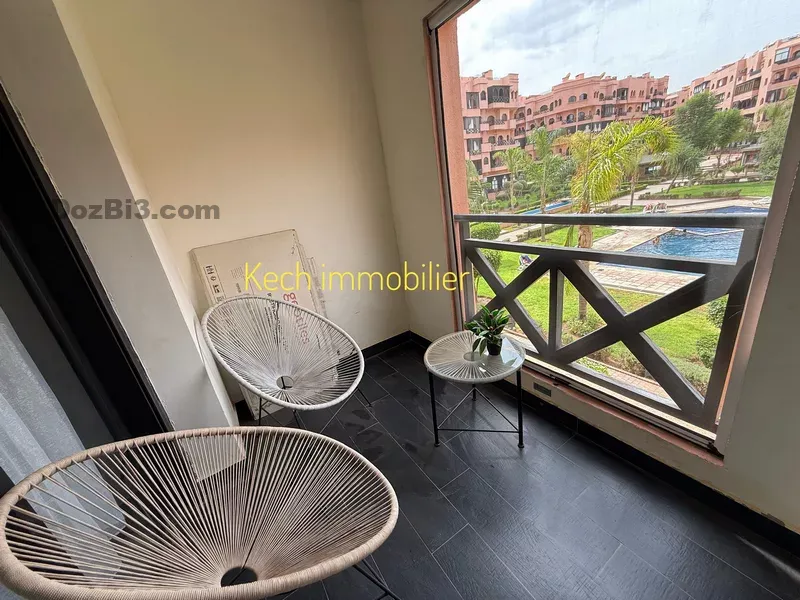 appartement à louer route de casa avec piscine
