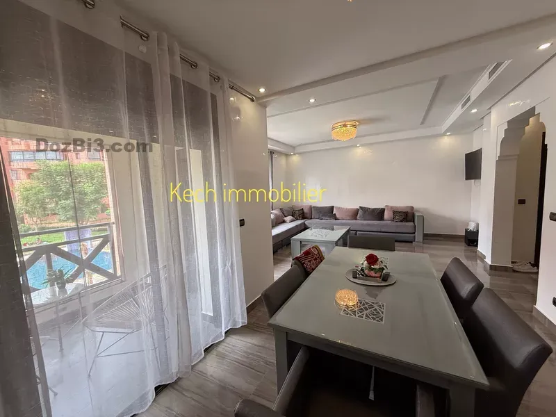 appartement à louer route de casa avec piscine