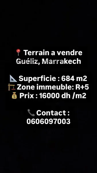 Terrain à vendre Guéliz