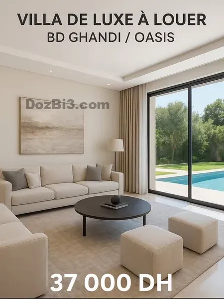 Villa à louer ou à vendre quartier Oasis