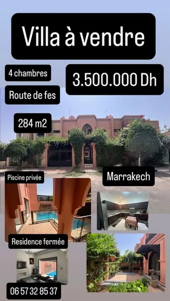 villa de luxe à vendre ROUTE DE FÈS