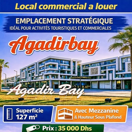 Location Local Commercial à Agadir bay