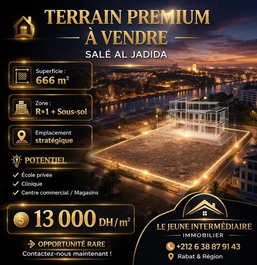 Terrain à vendre à Sala Al Jadida