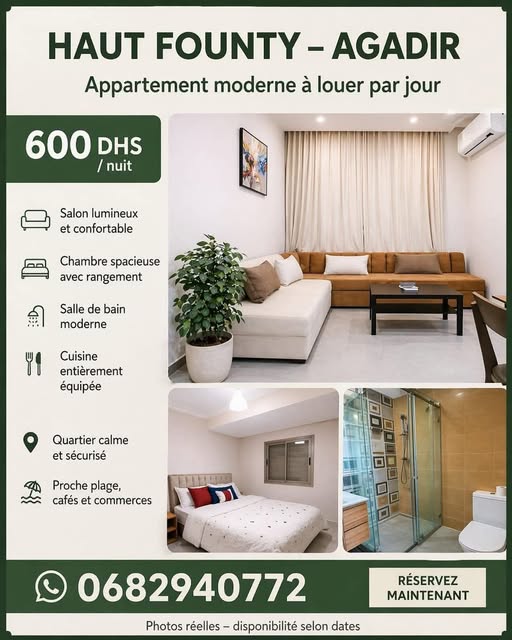 Appartement de luxe à louer Agadir Bay
