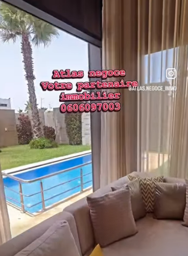 Villa de luxe à louer à JACK BEACH DAR BOUAZZA