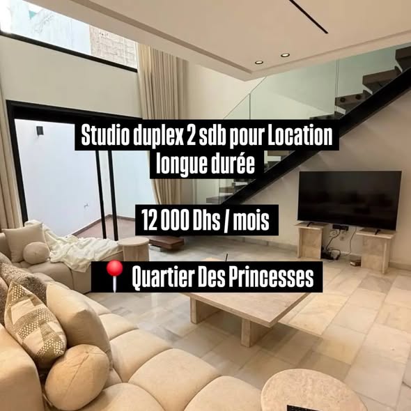 Studio duplex meublé à louer Les Princesses