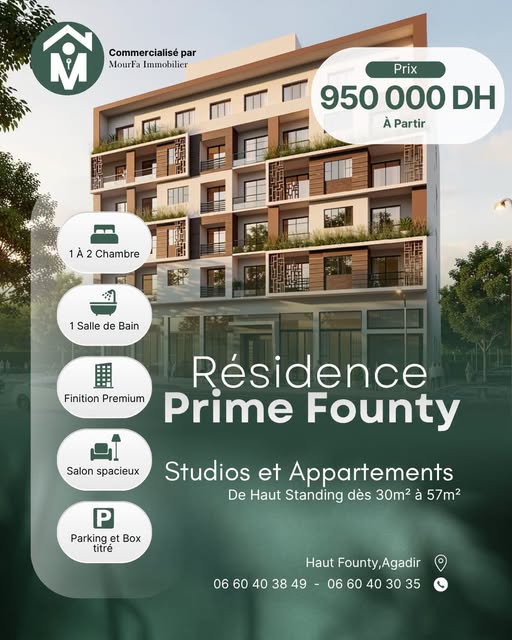 Studios et appartements à vendre à Haut Founty