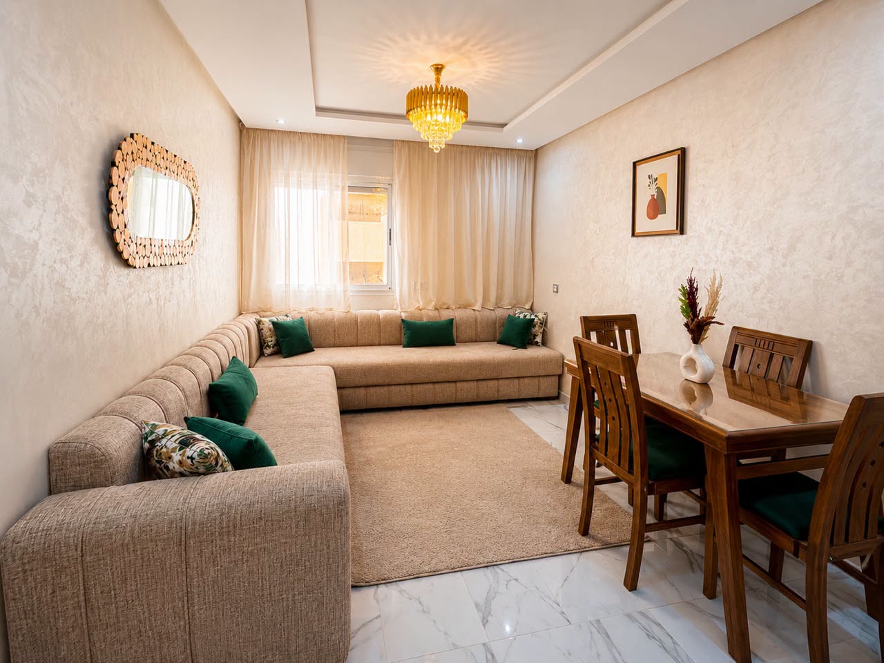 Appartement neuf meublé à louer avenue Hassan II