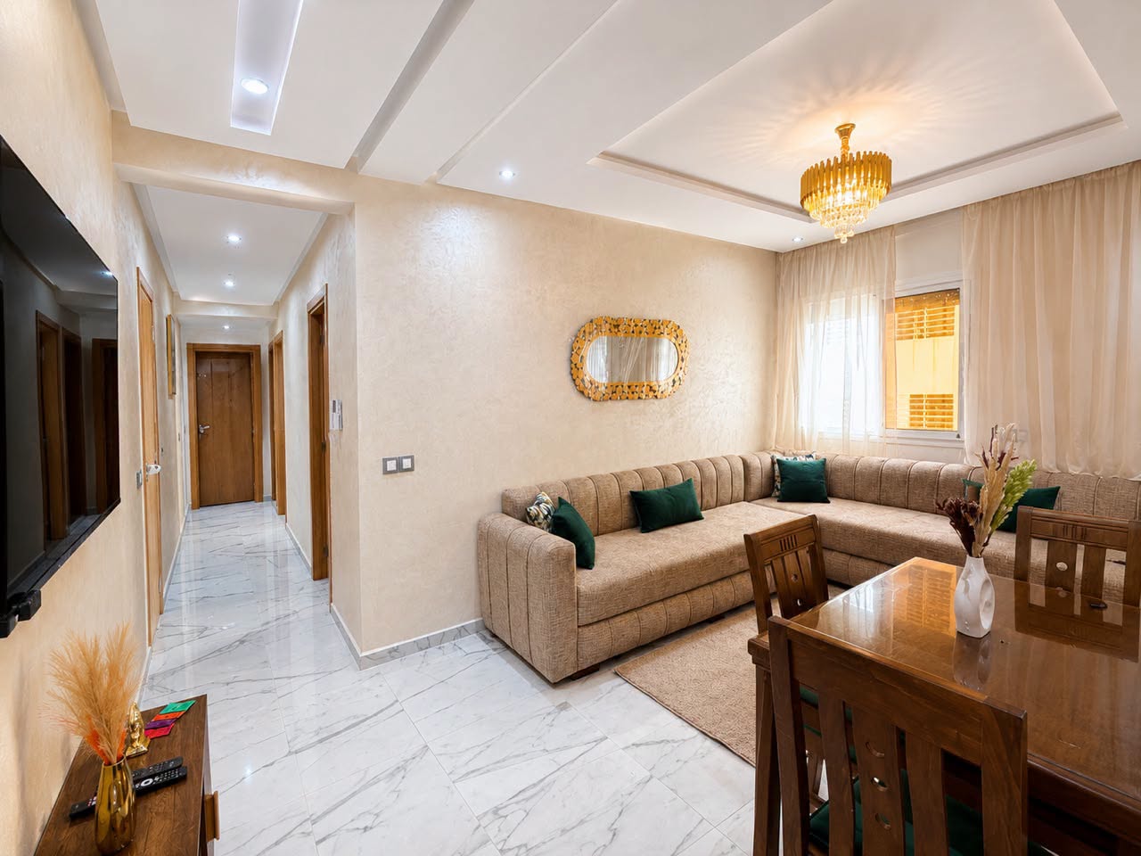 Appartement neuf meublé à louer avenue Hassan II